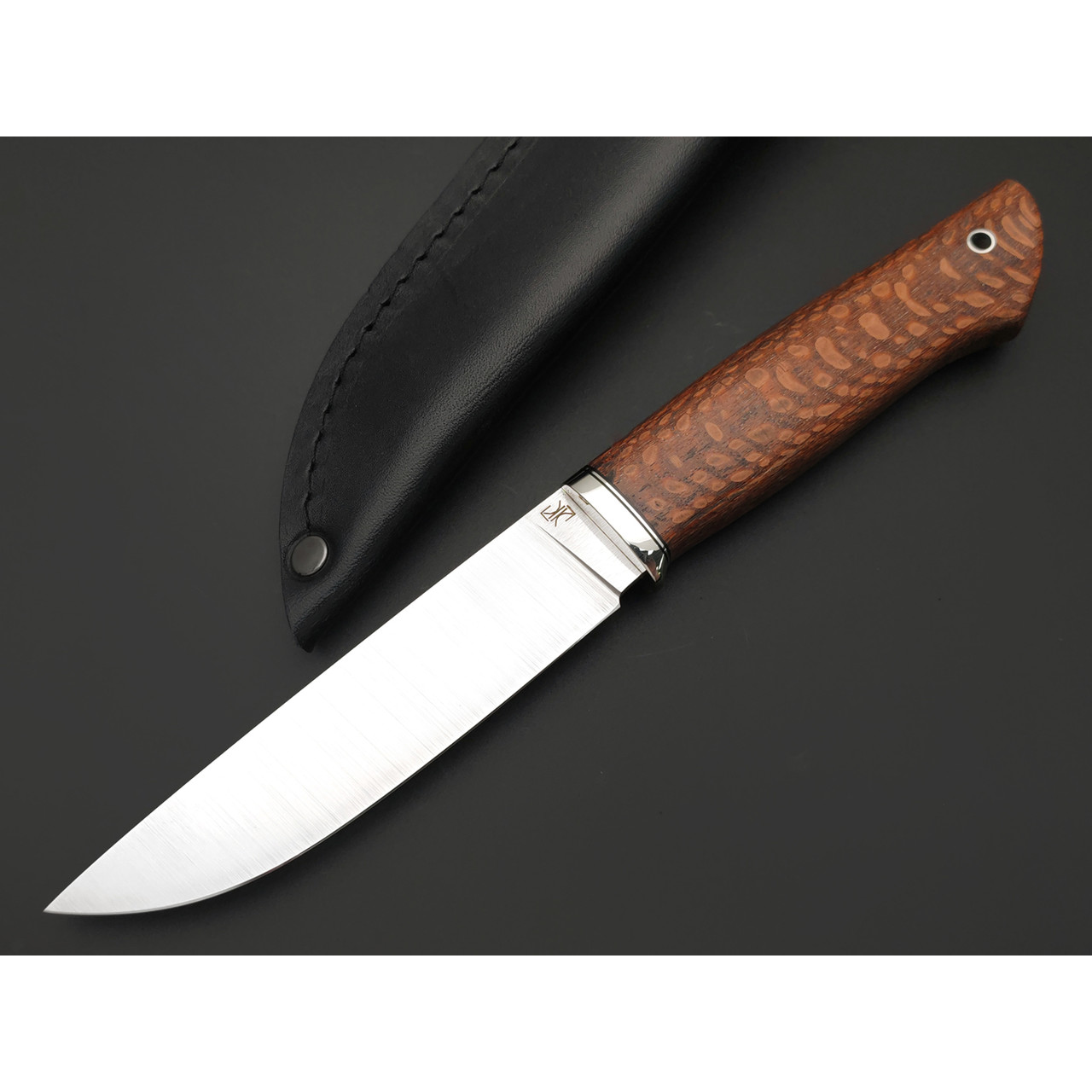 Кузница Ковчег нож Скаут сталь VG-10 satin, рукоять Лайсвуд, мельхиор