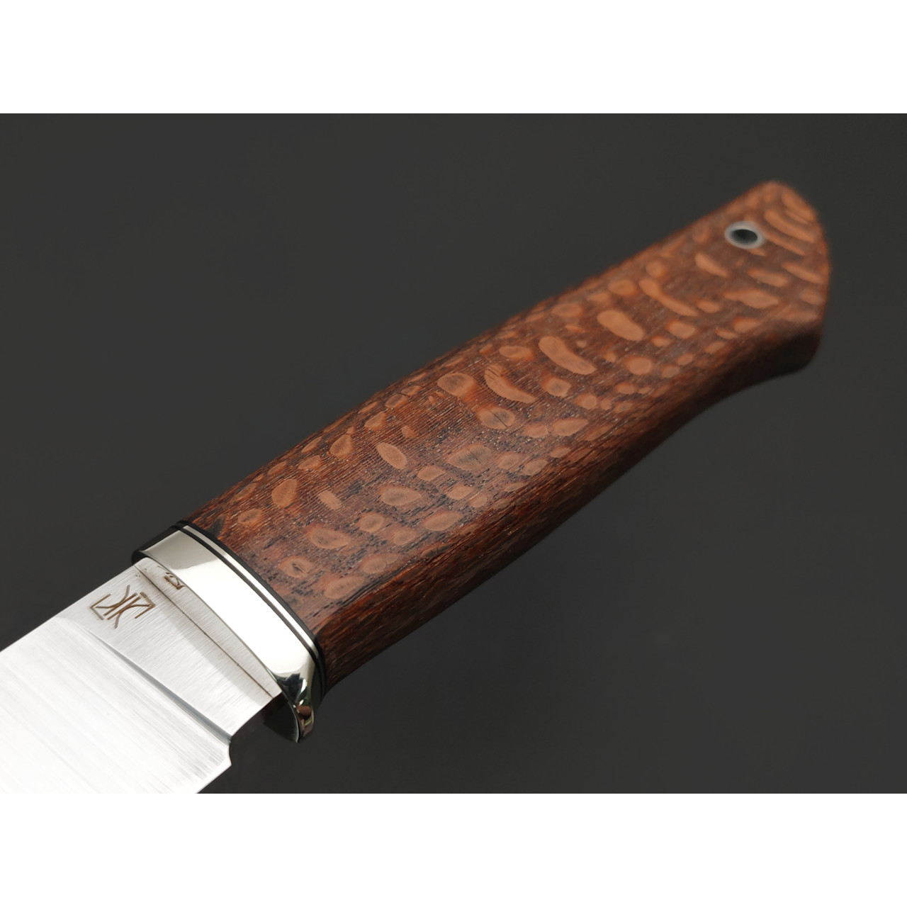 Кузница Ковчег нож Скаут сталь VG-10 satin, рукоять Лайсвуд, мельхиор