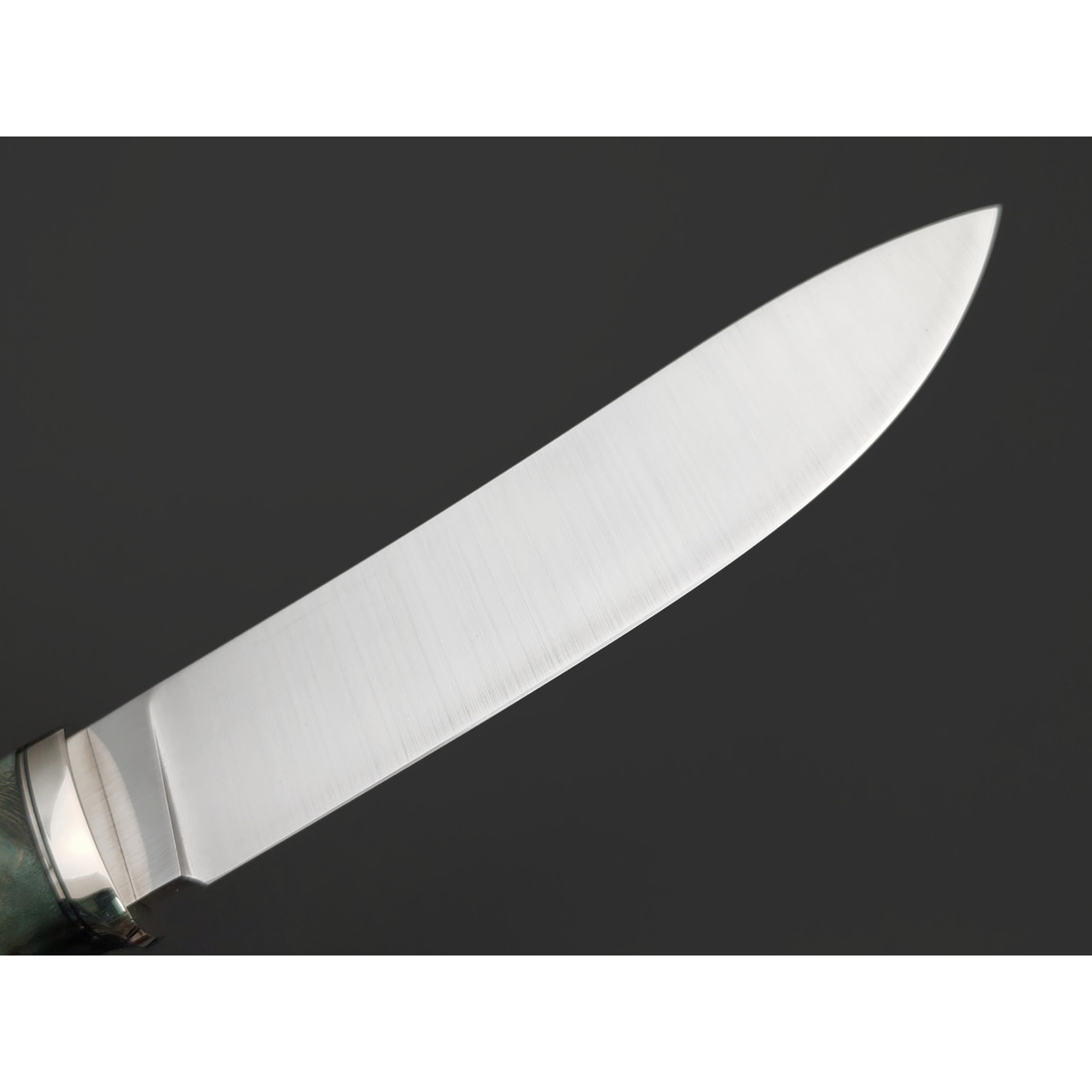 Кузница Ковчег нож Таёжный сталь VG-10 satin, рукоять стаб. Кап клёна зелёный, мельхиор