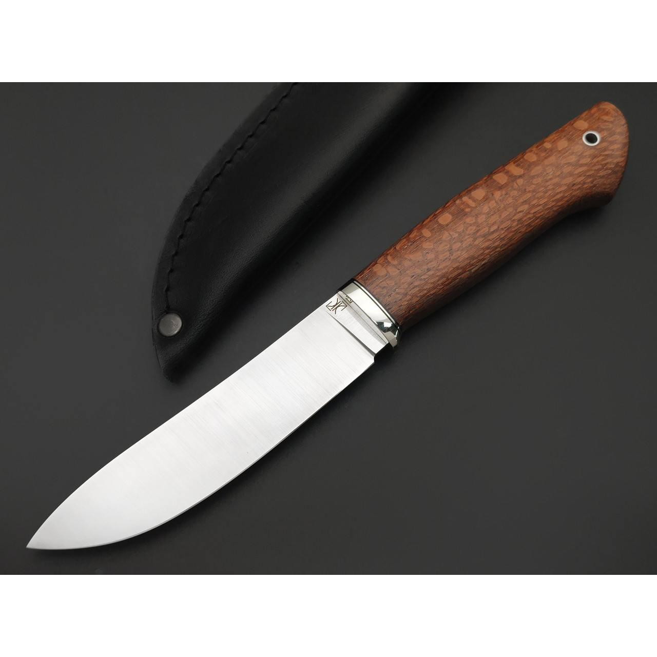 Кузница Ковчег нож Таёжный сталь VG-10 satin, рукоять Лайсвуд, мельхиор