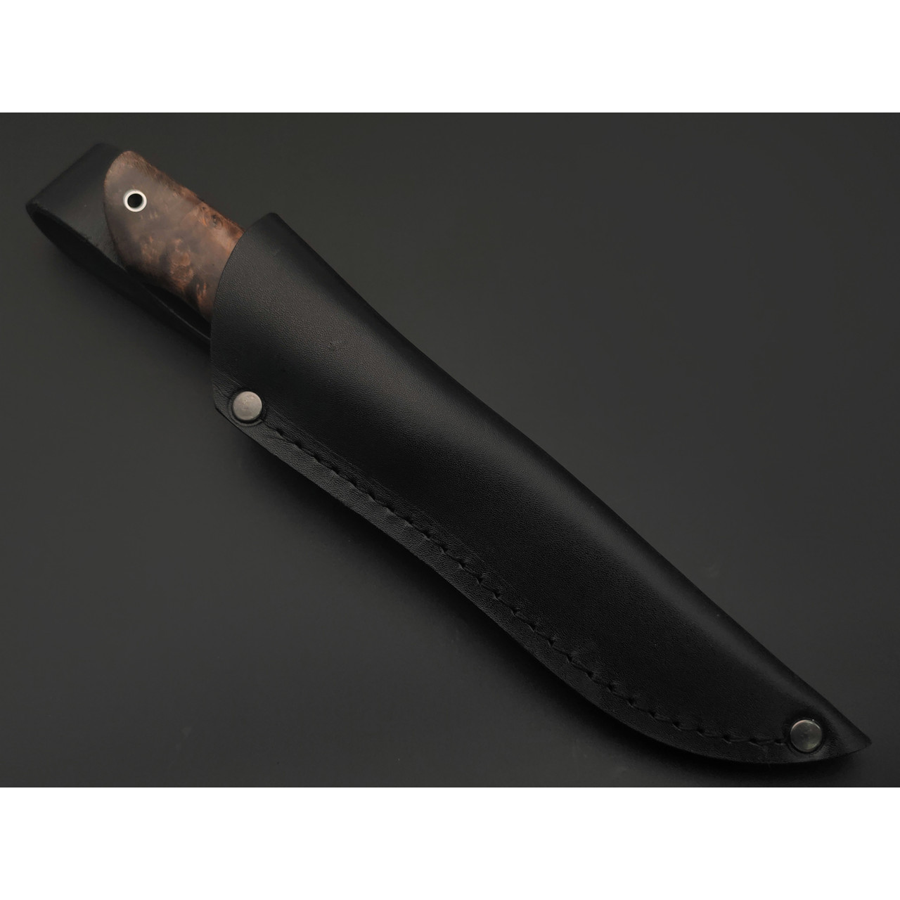 Кузница Ковчег нож Скаут сталь VG-10 satin, рукоять стаб. Карельская берёза тёмная, мельхиор