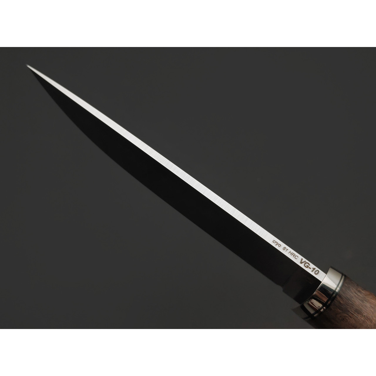 Кузница Ковчег нож Скаут сталь VG-10 satin, рукоять стаб. Карельская берёза тёмная, мельхиор