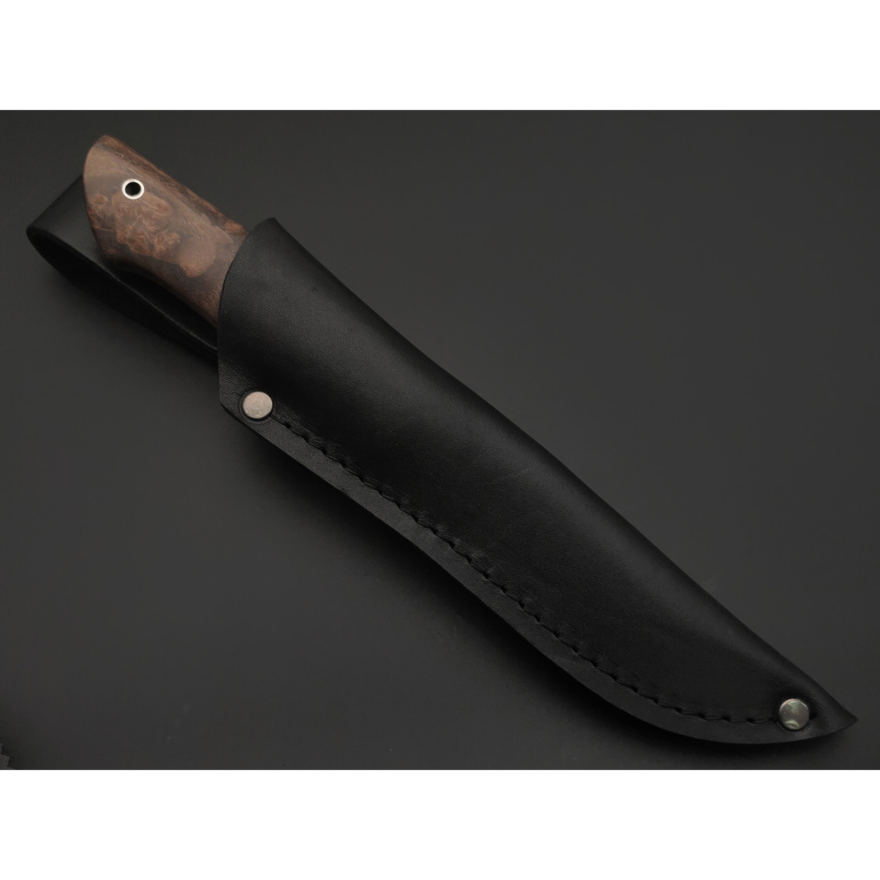 Кузница Ковчег нож Таёжный сталь VG-10 satin, рукоять стаб. Карельская берёза тёмная, мельхиор