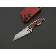 PhantomTools нож Wharncliffe сталь M390 стоунвош, рукоять Micarta red linen, ножны kydex burgundy