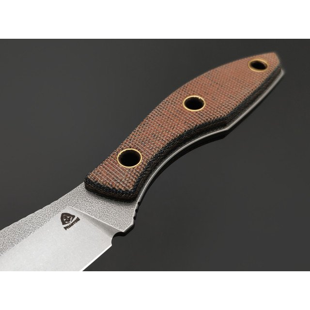 PhantomTools нож Canuck Mini Gen. 2 сталь N690 стоунвош, рукоять Micarta black, green & natural canvas, ножны kydex brown