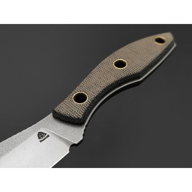 PhantomTools нож Canuck L Gen. 2 сталь N690 стоунвош, рукоять Micarta black, green & natural canvas, ножны kydex olive