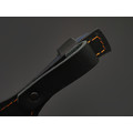 Платонов Д.Г. кухонный нож Paring сталь Aus10Co сатин, рукоять G10 black & blue, кожаные ножны Платонов Д.Г. кухонный нож Paring сталь Aus10Co сатин, рукоять G10 black & blue, кожаные ножны