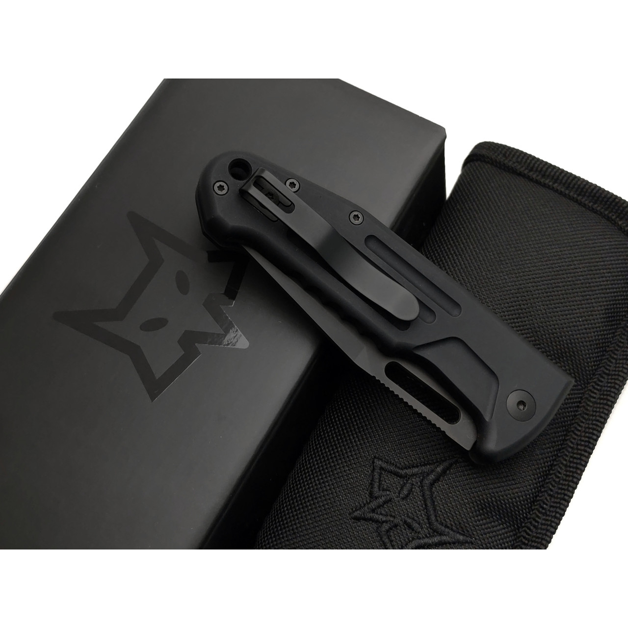 Fox Knives автоматический складной нож New Smarty FX-503 ALB сталь N690Co black PVD, рукоять Aluminum black