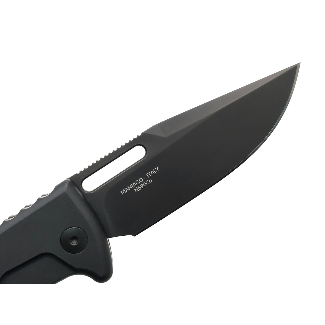 Fox Knives автоматический складной нож New Smarty FX-503 ALB сталь N690Co black PVD, рукоять Aluminum black