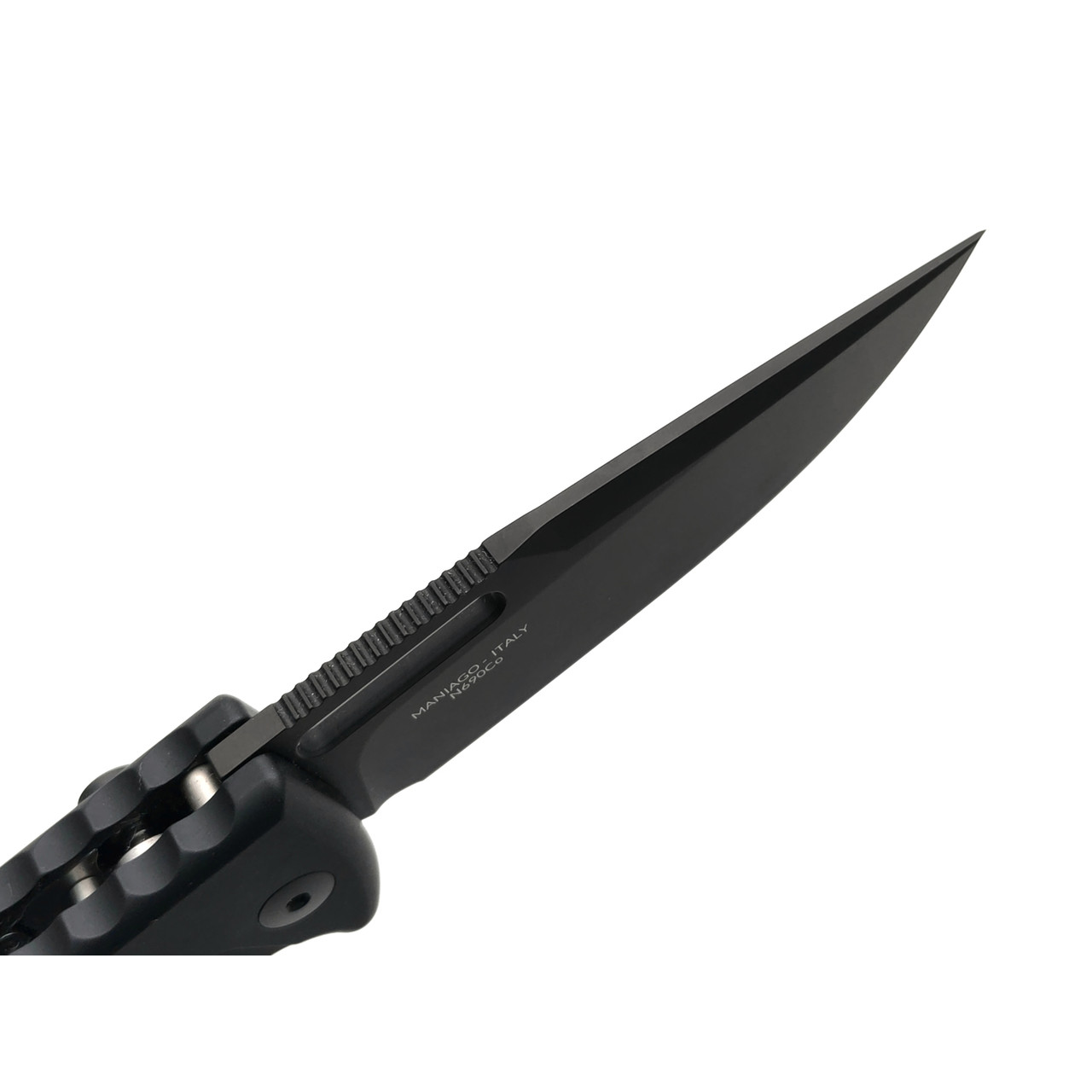 Fox Knives автоматический складной нож New Smarty FX-503 ALB сталь N690Co black PVD, рукоять Aluminum black