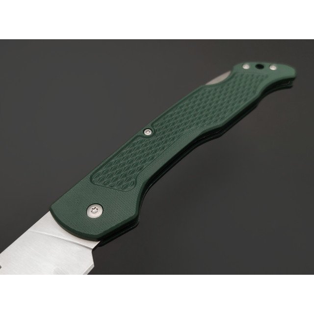 Ontario складной нож Camp Plus Santoku Lockback 4305TC сталь Aus-8 satin, рукоять Nylon green