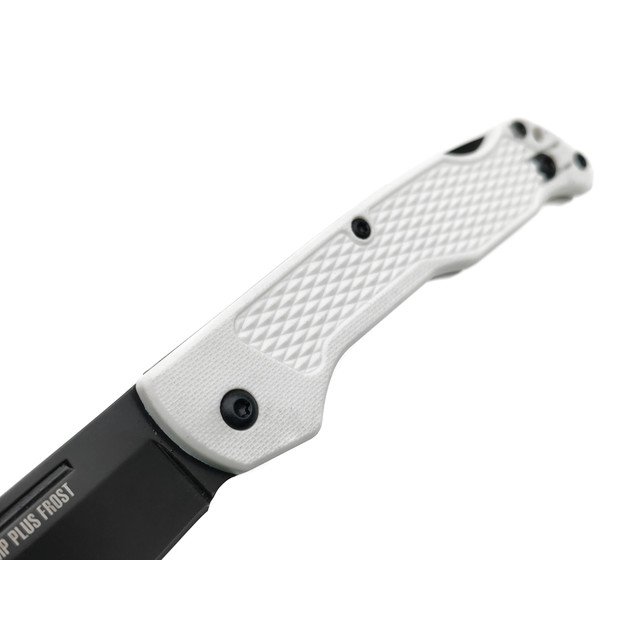 Ontario складной нож Camp Plus Forest 4315WH сталь 420 black, рукоять Nylon white