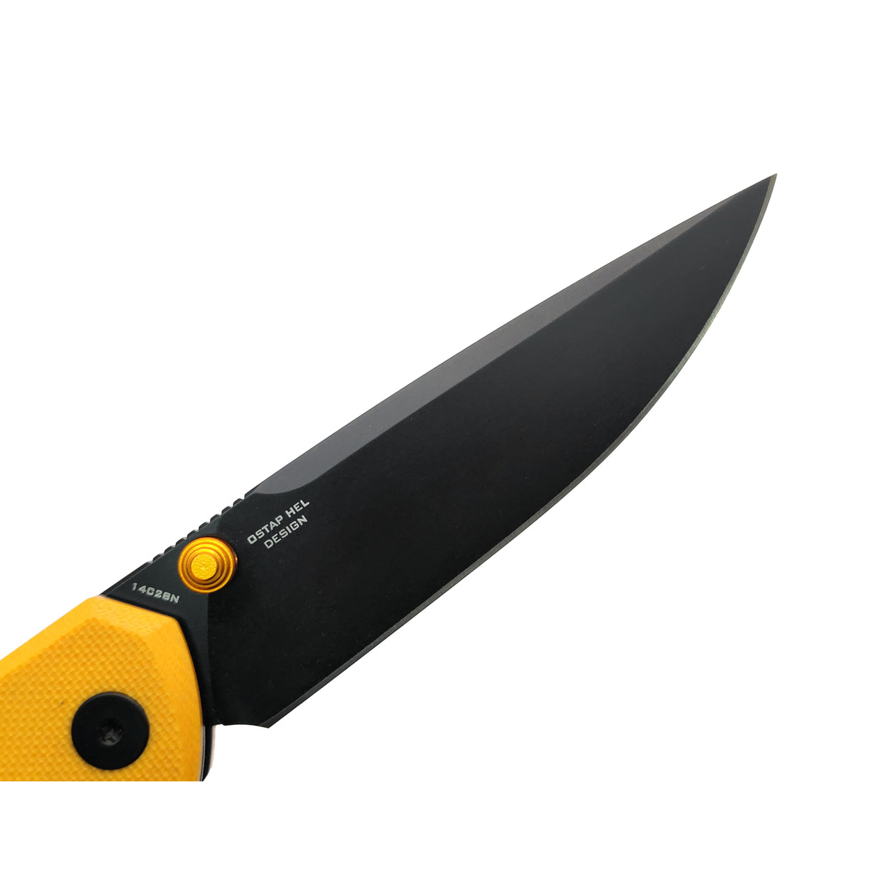 Bestechman складной нож Velix BMK07E сталь 14C28N black PVD, рукоять G10 yellow