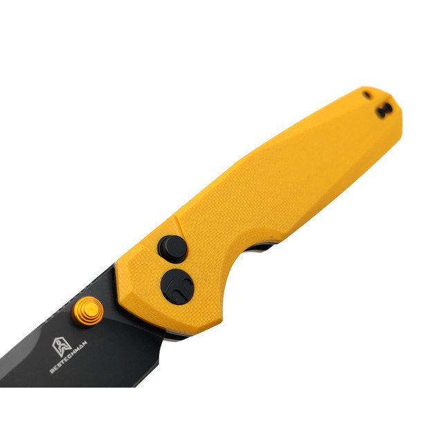 Bestechman складной нож Velix BMK07E сталь 14C28N black PVD, рукоять G10 yellow