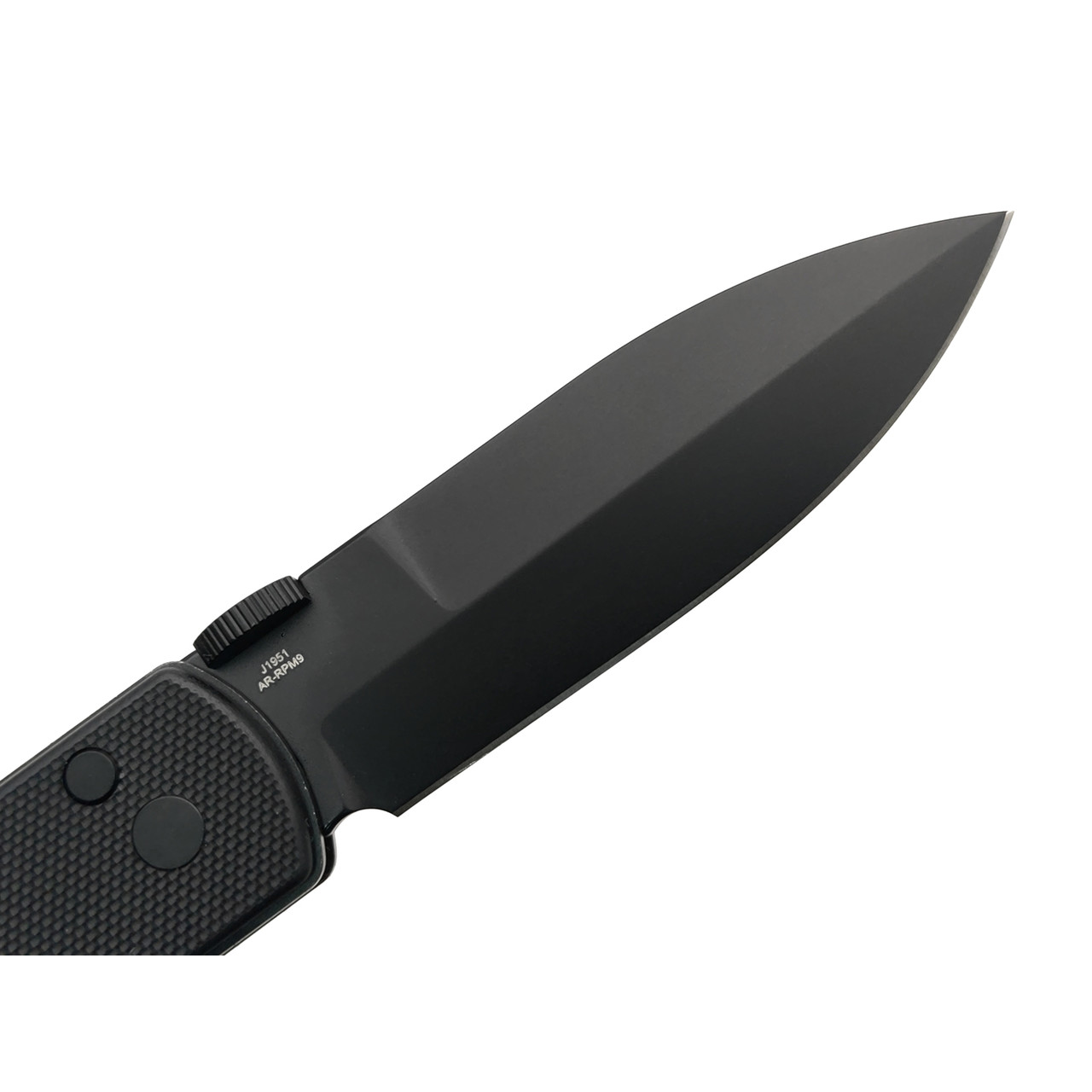 CJRB складной нож Locust J1951-BBK сталь AR-RPM9 black PVD, рукоять G10 black