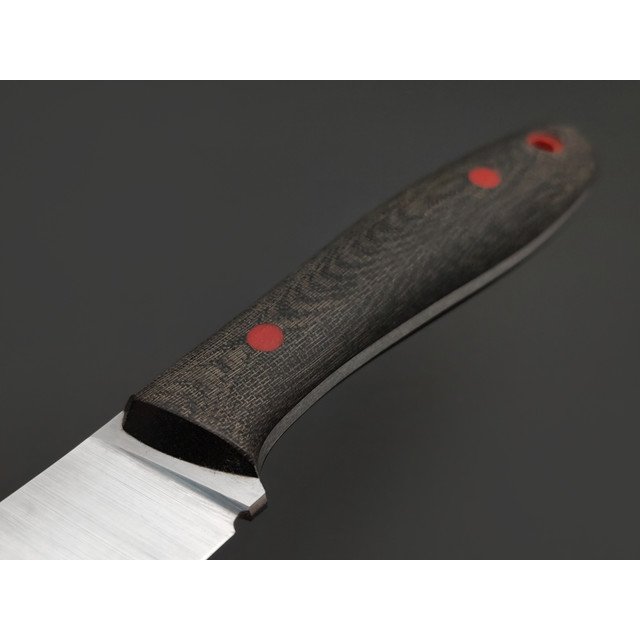 Ural EDC нож ТузЪ сталь JM390A satin, рукоять Micarta grey, G10 red