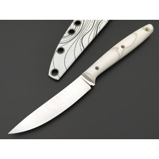 RazorTVI нож TVI004 сталь M390 satin, рукоять композит Акрил с латунной сеткой