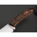 RazorTVI нож Rook Lite сталь JM390A стоунвош, рукоять Carbon fiber chaotic orange, G10 black & orange RazorTVI нож Rook Lite сталь JM390A стоунвош, рукоять Carbon fiber chaotic orange, G10 black & orange