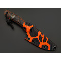RazorTVI нож Rook Lite сталь JM390A стоунвош, рукоять Carbon fiber chaotic orange, G10 black & orange RazorTVI нож Rook Lite сталь JM390A стоунвош, рукоять Carbon fiber chaotic orange, G10 black & orange