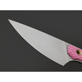 Волчий Век нож МасичЬка сталь 95Х18 WA стоунвош, рукоять G10 pink, латунь