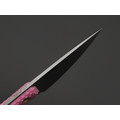 Волчий Век нож МасичЬка сталь 95Х18 WA стоунвош, рукоять G10 pink, латунь
