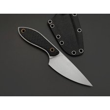 Волчий Век нож МасичЬка сталь 95Х18 WA стоунвош, рукоять G10 black, латунь