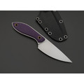Волчий Век нож МасичЬка сталь 95Х18 WA стоунвош, рукоять G10 purple, латунь Волчий Век нож МасичЬка сталь 95Х18 WA стоунвош, рукоять G10 purple, латунь