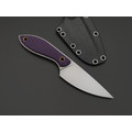 Волчий Век нож МасичЬка сталь 95Х18 WA стоунвош, рукоять G10 purple, латунь Волчий Век нож МасичЬка сталь 95Х18 WA стоунвош, рукоять G10 purple, латунь
