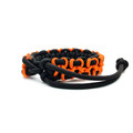 ОрЛина браслет из паракорда Mad Max - Black 550 & Neon Orange 275, универсальный размер