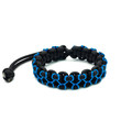 ОрЛина браслет из паракорда Mad Max - Black 550 & Blue Microcord, универсальный размер ОрЛина браслет из паракорда Mad Max - Black 550 & Blue Microcord, универсальный размер