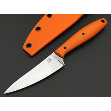 Тать нож Хорёк сталь Cromax сатин, рукоять G10 оранж и чёрный, ножны Kydex оранж