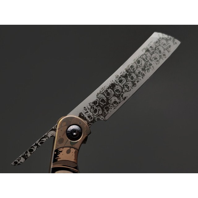 Ponomarev Forge фрикционный нож "Бритва" сталь VG-10, рукоять Титан, лазерная гравировка