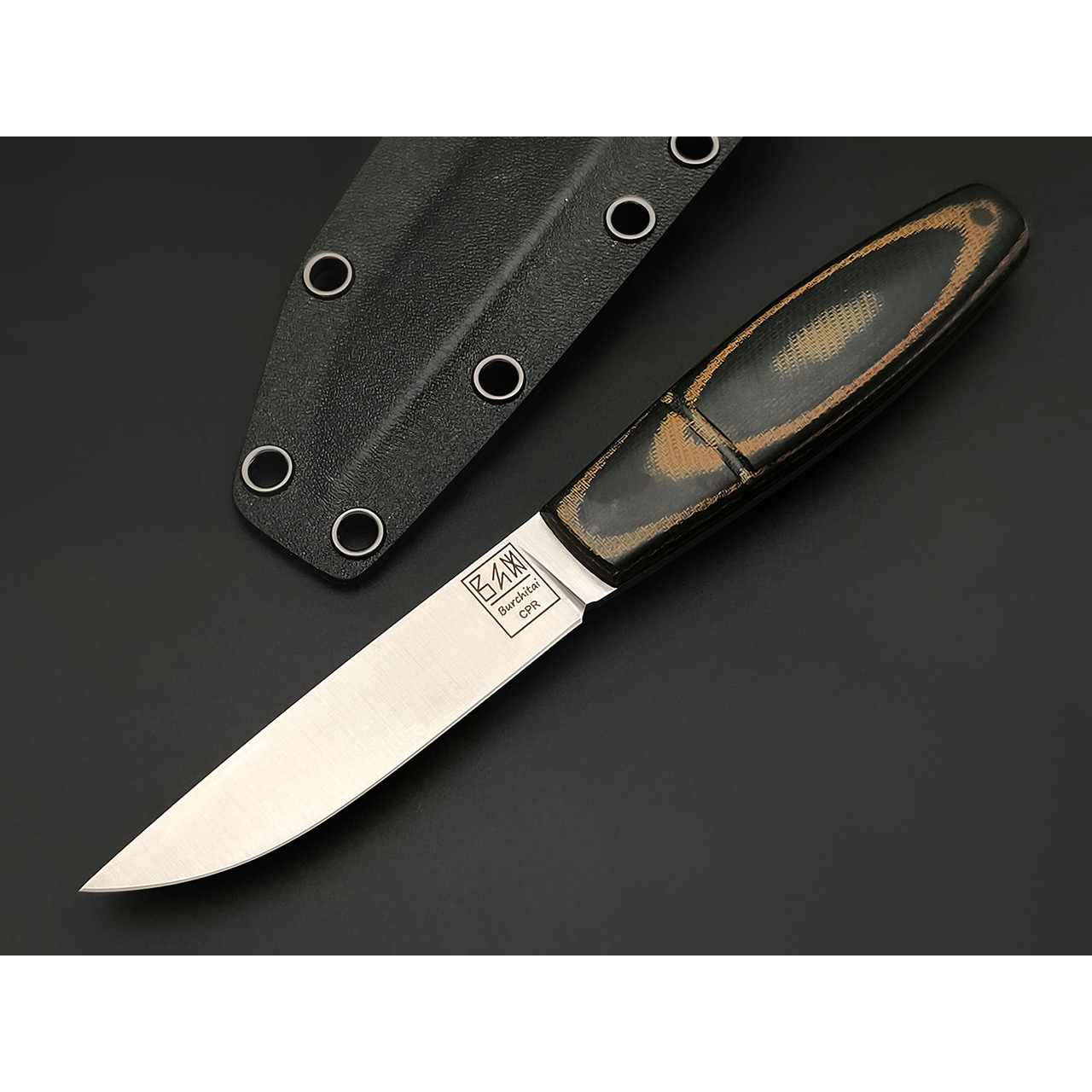 Zh Knives нож Septima 4 сталь CPR сатин, рукоять Микарта олива и песок