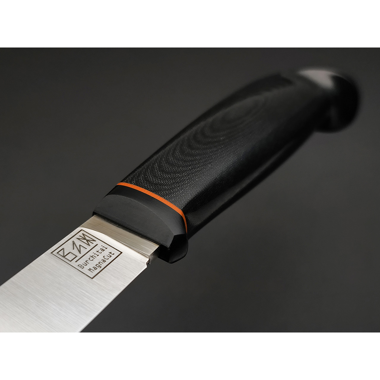 Zh Knives нож Septima 3 сталь Magnacut сатин, рукоять Микарта тёмно-серая, G10 оранж и чёрный