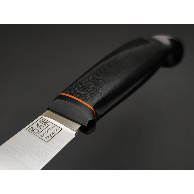 Zh Knives нож Septima 3 сталь Magnacut сатин, рукоять Микарта тёмно-серая, G10 оранж и чёрный