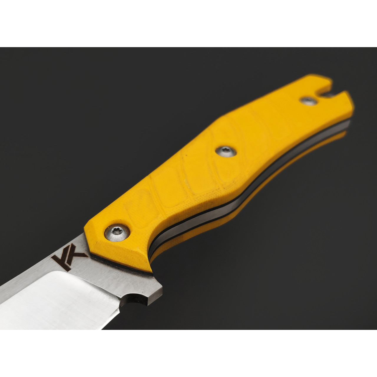Knife Tech нож Махаон сталь K340 сатин, рукоять G10 жёлтый, kydex неоново-жёлтый