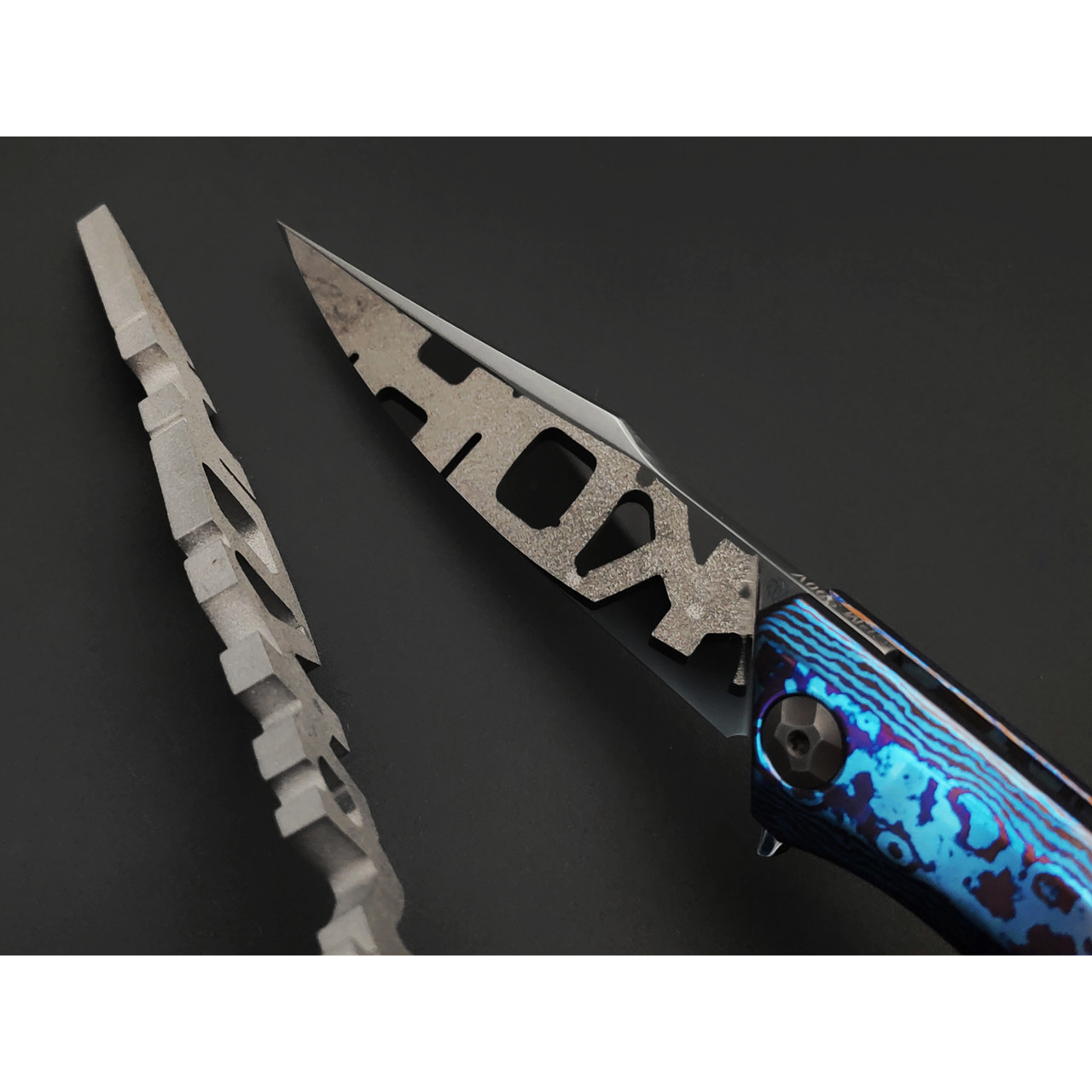 Neyris Knives складной нож Koa-2 сталь CPM S90V зеркальная полировка, рукоять Тимаскус, титан