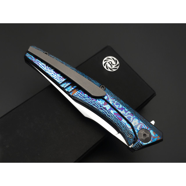 Neyris Knives складной нож Koa-2 сталь CPM S90V зеркальная полировка, рукоять Тимаскус, титан