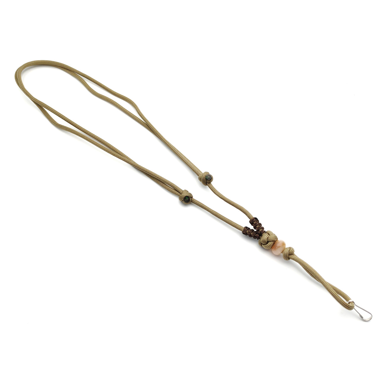 Подвес ОрЛина с светлой бусиной - Tan 550 & Microcord Brown