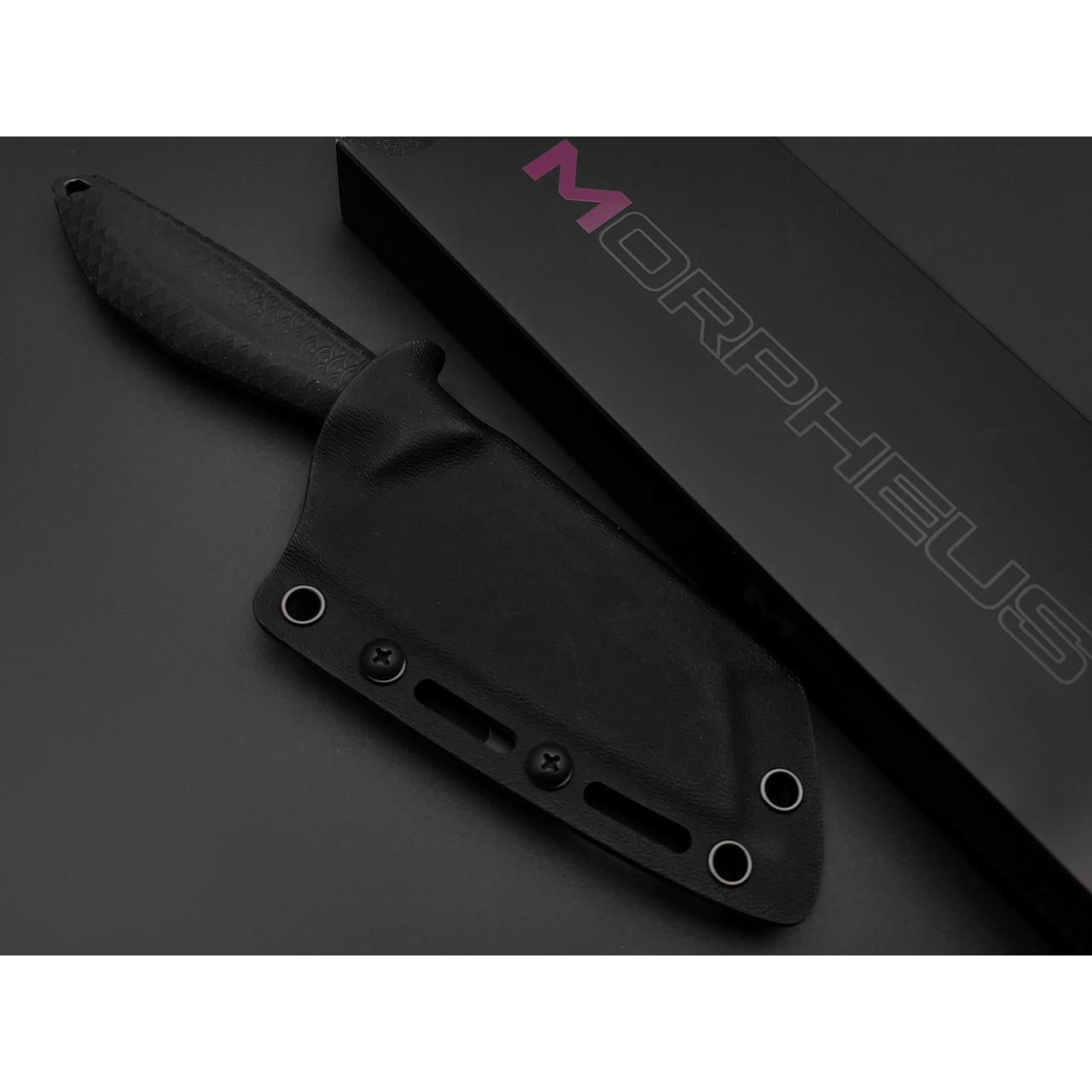 Morpheus нож Tezis MPH06 сталь VG-10 чёрная, рукоять TPE и PP чёрный с серым