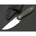 Град Горький нож Шейный сталь Elmax satin, рукоять Carbon fiber, пины Град Горький нож Шейный сталь Elmax satin, рукоять Carbon fiber, пины