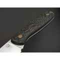 Град Горький нож Шейный сталь Elmax satin, рукоять Carbon fiber, пины Град Горький нож Шейный сталь Elmax satin, рукоять Carbon fiber, пины