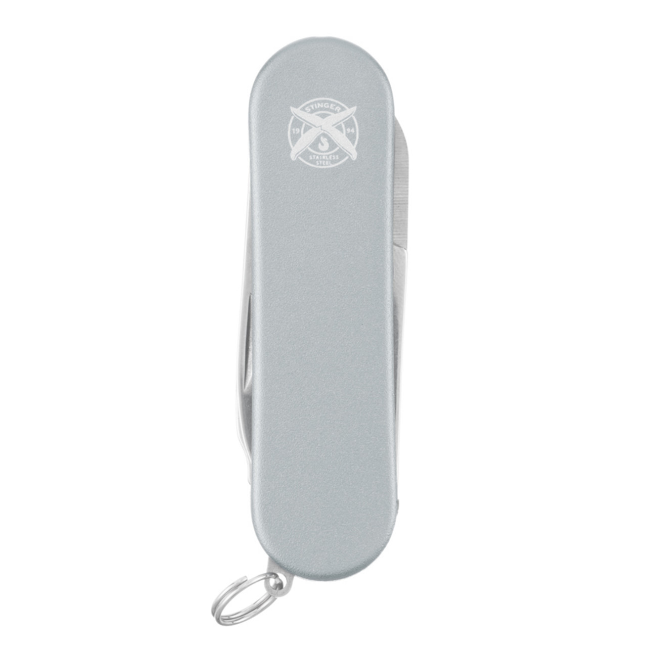 Stinger многофункциональный нож-брелок FK-K7003LG-SILVER сталь 420, рукоять алюминий серебристый
