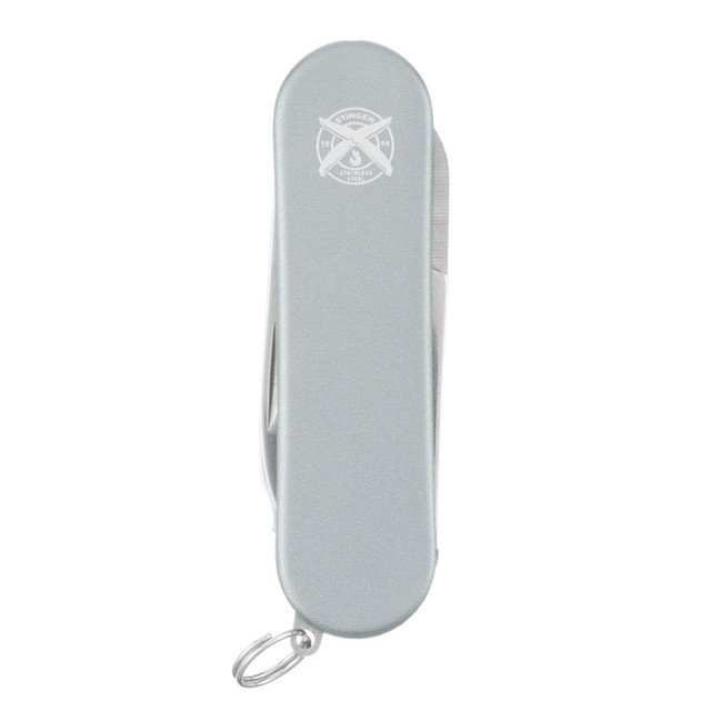 Stinger многофункциональный нож-брелок FK-K7003LG-SILVER сталь 420, рукоять алюминий серебристый