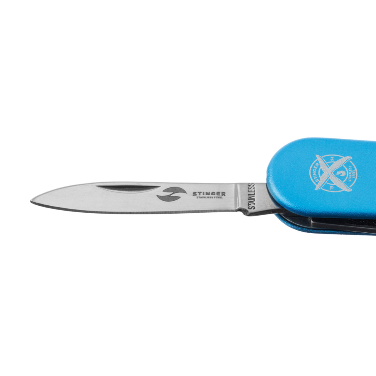 Stinger многофункциональный нож-брелок FK-K7003LG-BLUE сталь 420, рукоять алюминий голубой