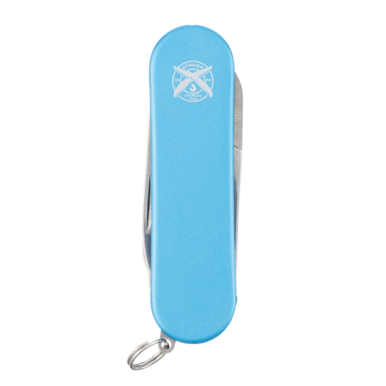 Stinger многофункциональный нож-брелок FK-K7003LG-BLUE сталь 420, рукоять алюминий голубой