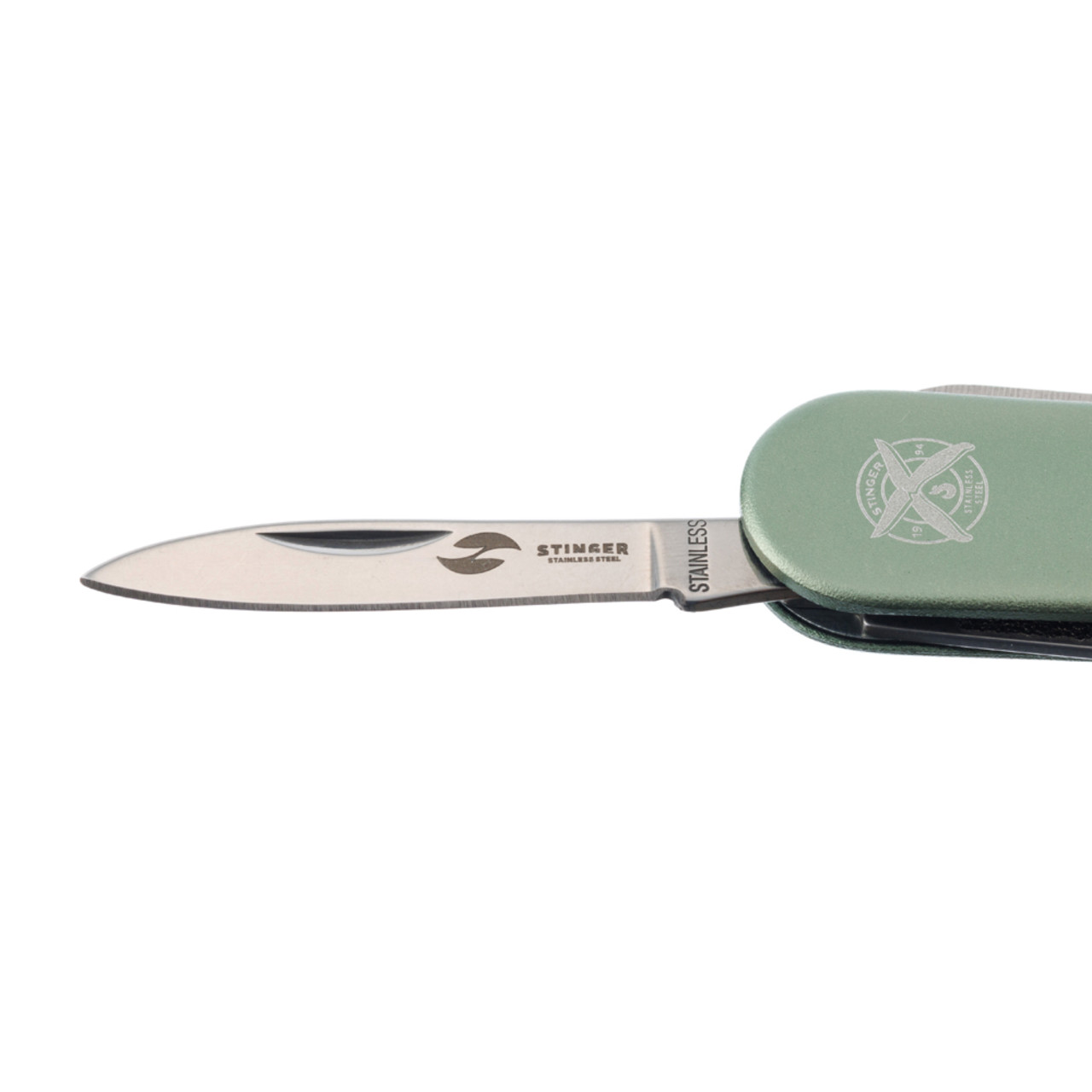 Stinger многофункциональный нож-брелок FK-K7003LG-GREEN сталь 420, рукоять алюминий зелёный