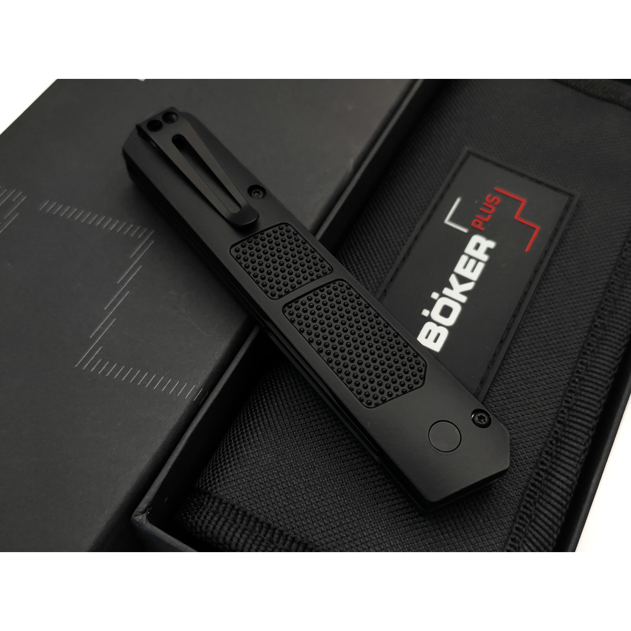 Нож Boker Plus Kwaiken Grip Auto Black 01BO474 сталь D2, рукоять Aluminum 6061