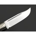Платонов Д.Г. нож Боуи Мини сталь VG-10, рукоять стаб. Ясен жёлтый, мельхиор