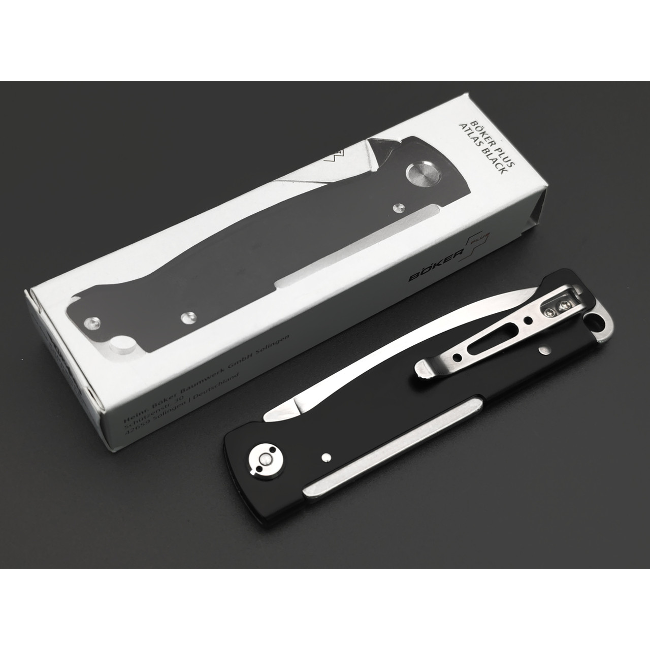 Нож Boker 01BO851 Atlas Black сталь 12С27, рукоять сталь